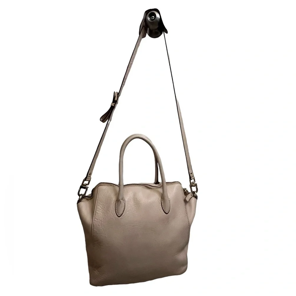 Tory Burch Clara Leather Satchel $495 Light, Pink size, medium Crossbody bag, ￼